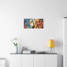 Load image into Gallery viewer, Vibrant Music Note Canvas Art - Colorful Stretched Wall Decor