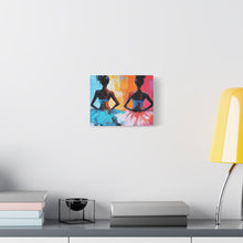 Load image into Gallery viewer, Dancing Ballerinas Canvas Wall Art, Colorful Abstract Ballet Painting, Girls Room Decor, Gift for Dance Lovers, Modern Art
