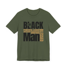 Load image into Gallery viewer, Empowering Unisex Jersey Tee - "I Am BLACK Man: Powerful Leader, Intelligent, Ambitious, Blessed"