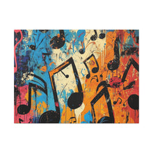 Load image into Gallery viewer, Vibrant Music Note Canvas Art - Colorful Stretched Wall Decor