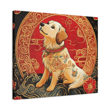 Load image into Gallery viewer, Lunar Year of the Dog Art Canvas - Stretched Wall Decor for Dog Lovers