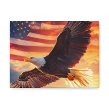 Load image into Gallery viewer, Patriotic Eagle Canvas Wall Art - 1.25" Stretched Frame