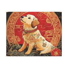 Load image into Gallery viewer, Lunar Year of the Dog Art Canvas - Stretched Wall Decor for Dog Lovers