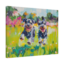 Load image into Gallery viewer, Playful Schnauzer Dogs Canvas Art