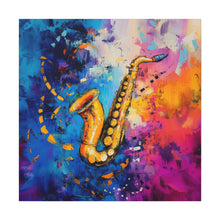 Load image into Gallery viewer, Colorful Saxophone Canvas Art - Vibrant Jazz Wall Decor