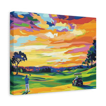 Load image into Gallery viewer, Vibrant Golf Sunset Canvas Art