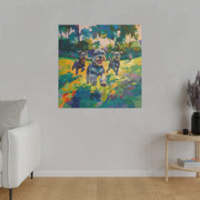 Load image into Gallery viewer, Vibrant Schnauzer Dogs Canvas Wall Art