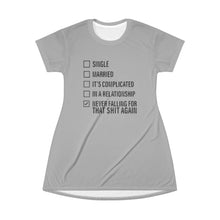 Load image into Gallery viewer, T-Shirt Dress (AOP) - Never Again