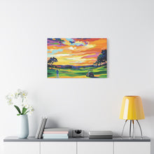 Load image into Gallery viewer, Vibrant Golf Sunset Canvas Art
