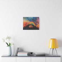 Load image into Gallery viewer, Vibrant Pet Lovers Canvas Art - Rainbow Bridge Design