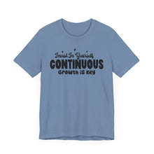 Load image into Gallery viewer, Motivational Short Sleeve Tee - Invest In Yourself, Continuous Growth Is Key