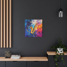 Load image into Gallery viewer, Colorful Saxophone Canvas Art - Vibrant Jazz Wall Decor