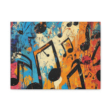 Load image into Gallery viewer, Vibrant Music Note Canvas Art - Colorful Stretched Wall Decor