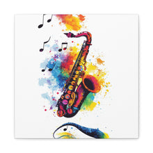 Load image into Gallery viewer, Vibrant Saxophone Art Canvas Print - Colorful Wall Decor