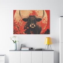 Load image into Gallery viewer, Lunar Year of the Ox - Stretched Matte Print for Home Decor