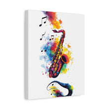 Load image into Gallery viewer, Vibrant Saxophone Art Canvas Print - Colorful Wall Decor
