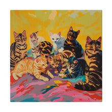 Load image into Gallery viewer, Colorful Cat Canvas Art - Vibrant Cat Portraits for Cat Lovers