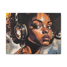 Load image into Gallery viewer, Artistic Matte Canvas Print - Stylish Woman with Headphones