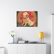 Load image into Gallery viewer, Lunar Year of the Dog Art Canvas - Stretched Wall Decor for Dog Lovers