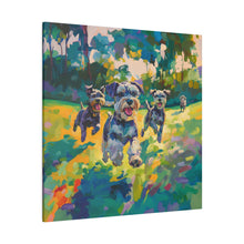 Load image into Gallery viewer, Vibrant Schnauzer Dogs Canvas Wall Art
