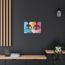 Load image into Gallery viewer, Dancing Ballerinas Canvas Wall Art, Colorful Abstract Ballet Painting, Girls Room Decor, Gift for Dance Lovers, Modern Art