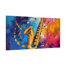 Load image into Gallery viewer, Colorful Saxophone Canvas Art - Vibrant Jazz Wall Decor