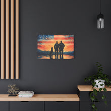 Load image into Gallery viewer, Patriotic Canvas Print - Heroes and Their Dogs - Perfect for Veterans Day and Memorial Day