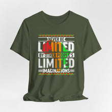 Load image into Gallery viewer, Inspirational Unisex Short Sleeve Tee - "Never Be Limited" Design