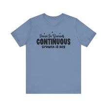 Load image into Gallery viewer, Motivational Short Sleeve Tee - Invest In Yourself, Continuous Growth Is Key