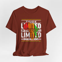 Load image into Gallery viewer, Inspirational Unisex Short Sleeve Tee - "Never Be Limited" Design