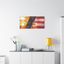 Load image into Gallery viewer, Eagle in Flight Canvas Art - 12x12 Stretched Wall Decor