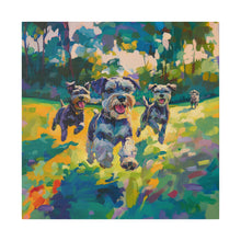 Load image into Gallery viewer, Vibrant Schnauzer Dogs Canvas Wall Art