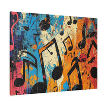 Load image into Gallery viewer, Vibrant Music Note Canvas Art - Colorful Stretched Wall Decor