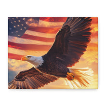 Load image into Gallery viewer, Patriotic Eagle Canvas Wall Art - 1.25" Stretched Frame