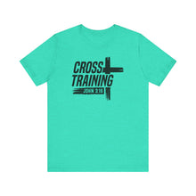 Load image into Gallery viewer, Faith Inspired Unisex Jersey Tee - 'Cross Training' with John 3:16