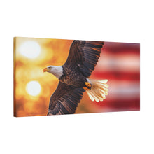 Load image into Gallery viewer, Eagle in Flight Canvas Art - 12x12 Stretched Wall Decor
