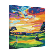 Load image into Gallery viewer, Vibrant Golf Sunset Canvas Art
