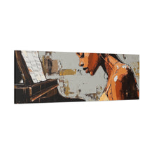 Load image into Gallery viewer, Piano Art Canvas Wall Decor, Inspirational Home Art, Music Lover Gift, Black Woman Artwork, Modern Art Print