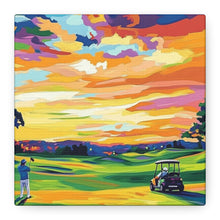 Load image into Gallery viewer, Vibrant Golf Sunset Canvas Art