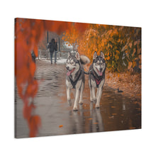 Load image into Gallery viewer, Husky Wall Art Canvas - Autumn Vibes Home Decor