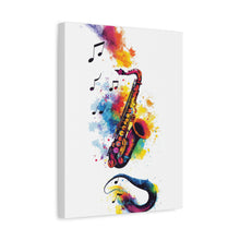 Load image into Gallery viewer, Vibrant Saxophone Art Canvas Print - Colorful Wall Decor