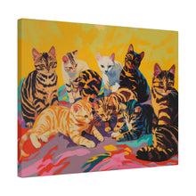 Load image into Gallery viewer, Colorful Cat Canvas Art - Vibrant Cat Portraits for Cat Lovers