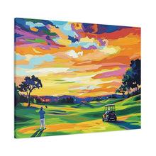 Load image into Gallery viewer, Vibrant Golf Sunset Canvas Art