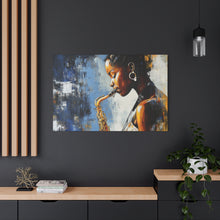 Load image into Gallery viewer, Saxophone Art Canvas, Music Lover Decor, Jazz Wall Art, Unique Gift for Musicians, Home Office Decoration, Inspirational Artwork