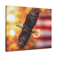 Load image into Gallery viewer, Eagle in Flight Canvas Art - 12x12 Stretched Wall Decor