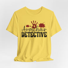 Load image into Gallery viewer, Armchair Detective Tee - Unisex Jersey Short Sleeve Shirt for Mystery Lovers