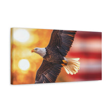Load image into Gallery viewer, Eagle in Flight Canvas Art - 12x12 Stretched Wall Decor