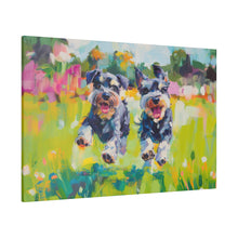 Load image into Gallery viewer, Playful Schnauzer Dogs Canvas Art