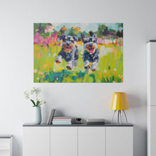 Load image into Gallery viewer, Playful Schnauzer Dogs Canvas Art