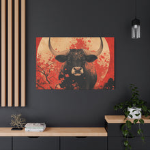 Load image into Gallery viewer, Lunar Year of the Ox - Stretched Matte Print for Home Decor